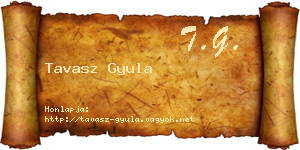 Tavasz Gyula névjegykártya